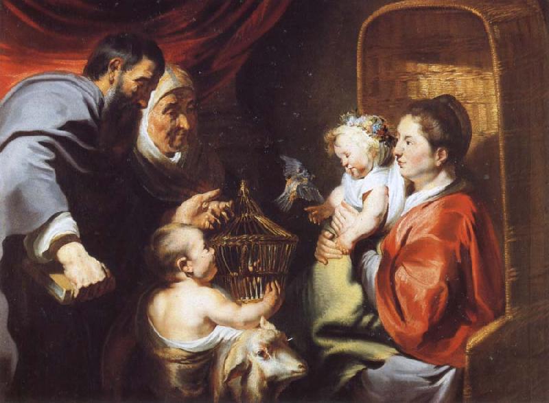 Jacob Jordaens The Virgin and Child with Saints Zacharias,Elizabeth and John the Baptist